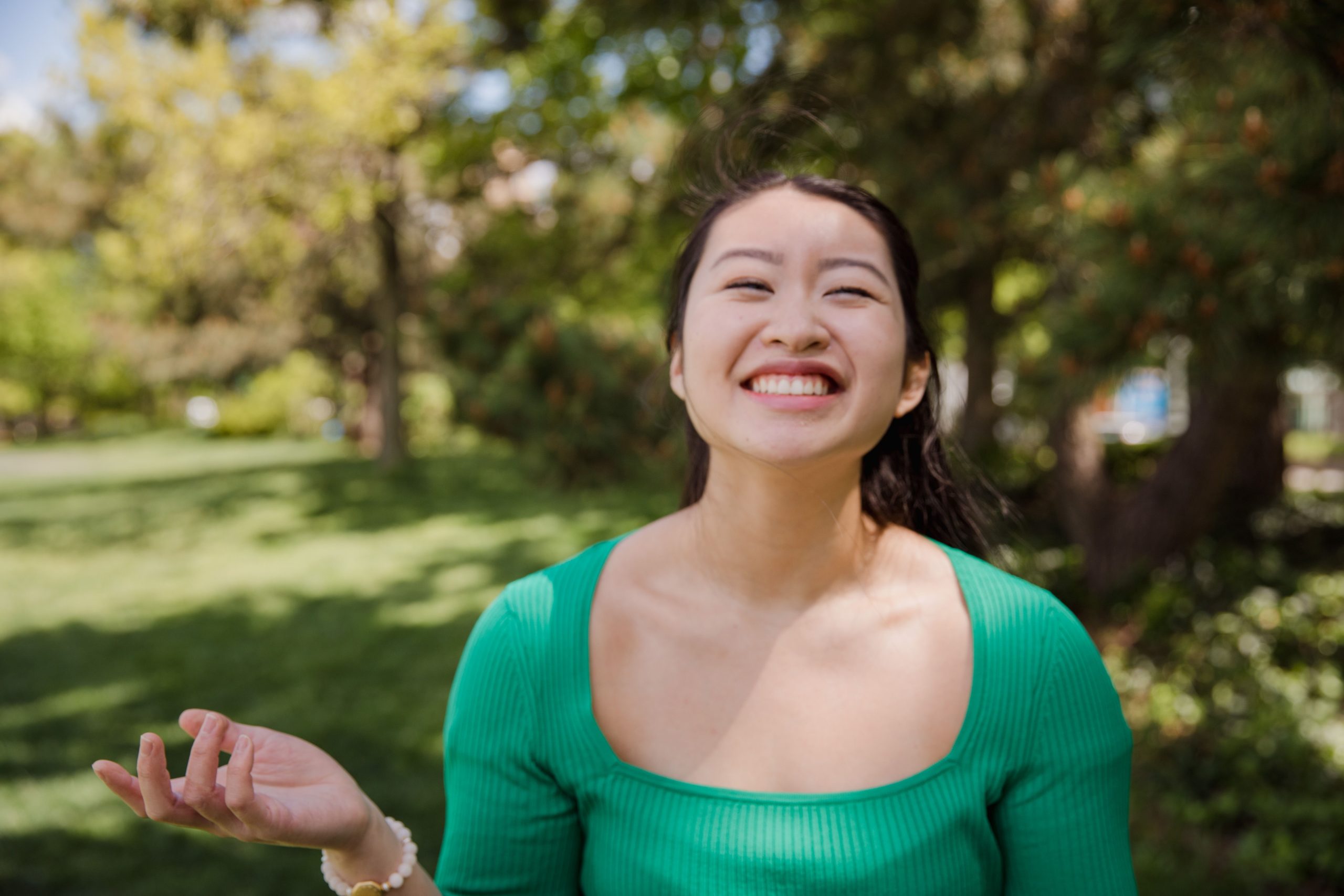 Happy woman in Minneapolis
