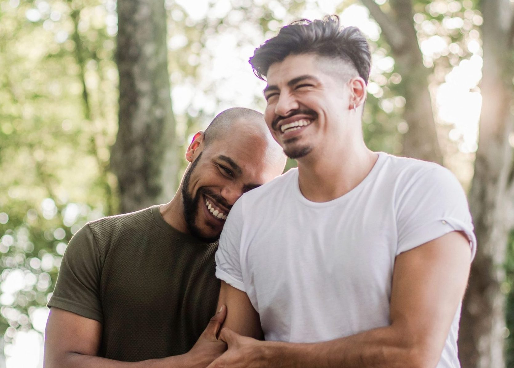Happy Gay Couple After Practicing Gottman Method Therapy Techniques